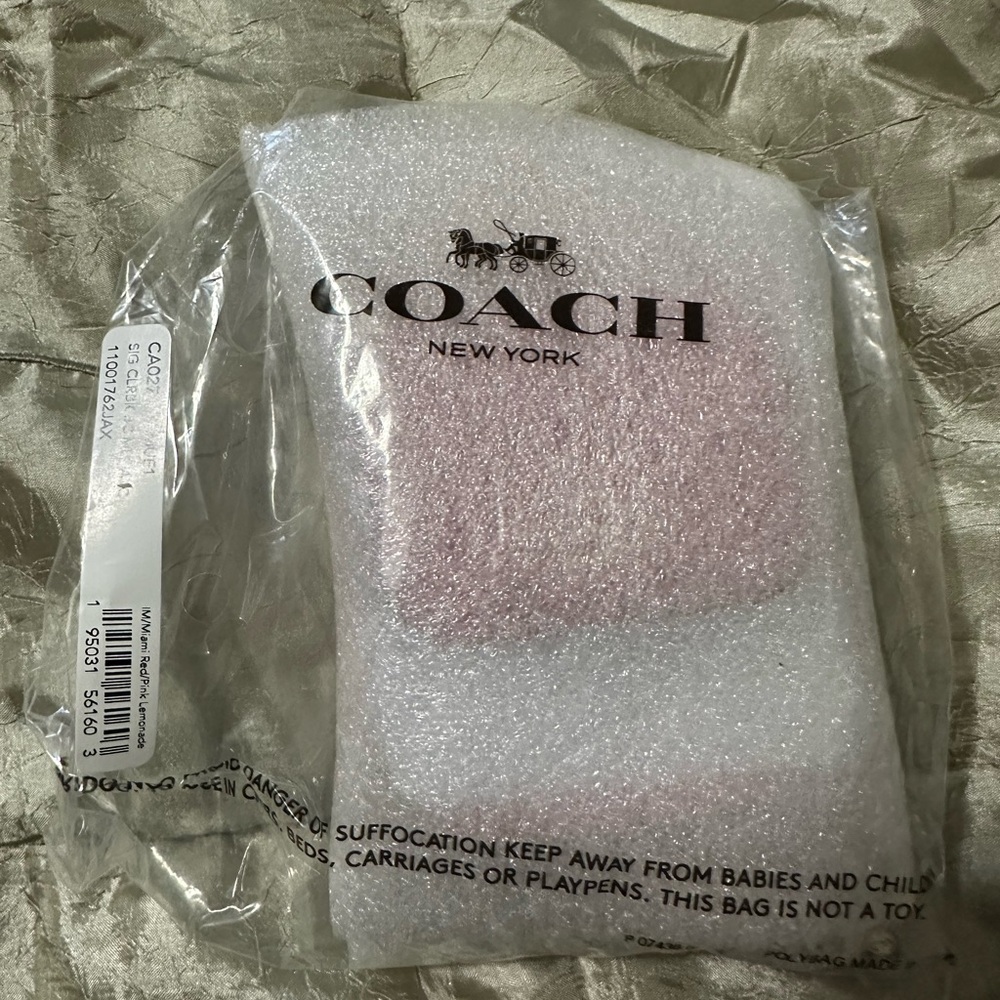 Coach Red Leather Coin Pouch - Picture 9 of 9